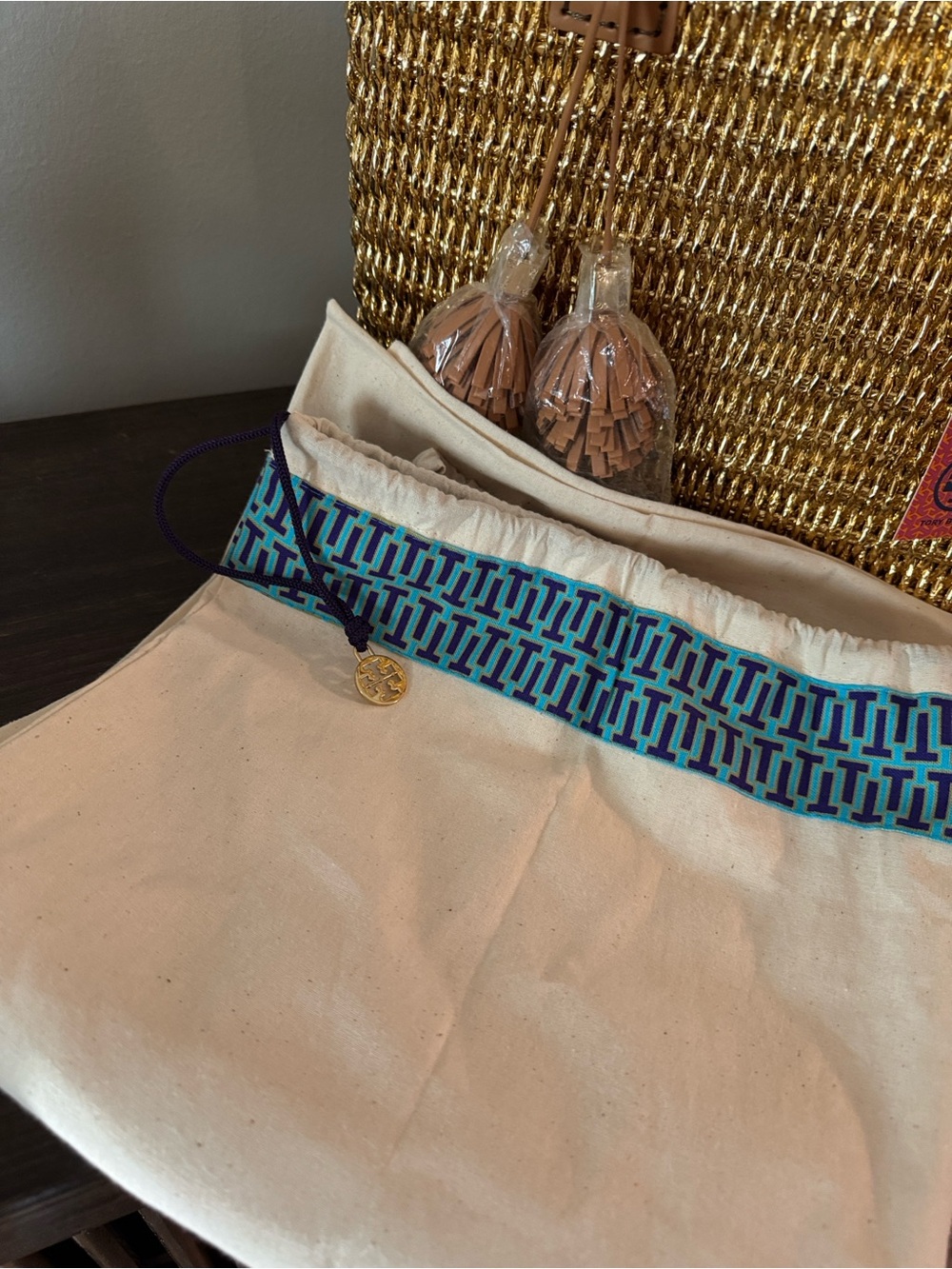 NWT Tory Burch chunky straw tote - Picture 10 of 11